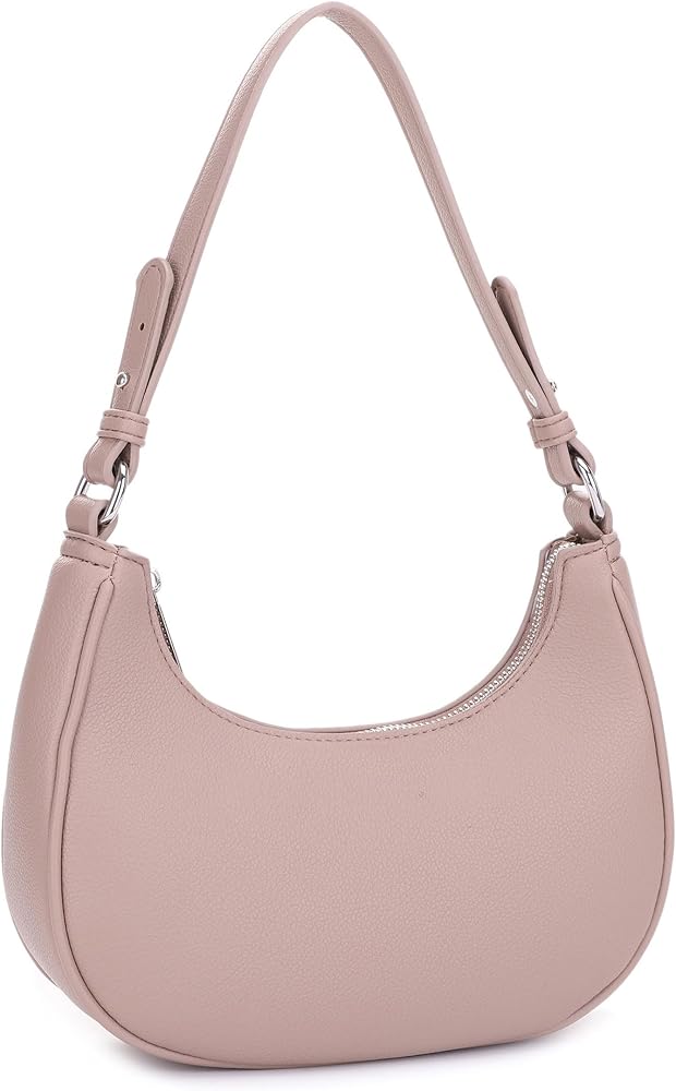 Shoulder Bag Small Underarm Purse Accented with Silver Hardware_TP • Taupe